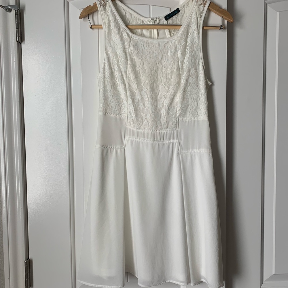 White Dress with Lace Detail